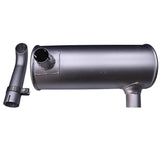 Muffler Silencer 4389278 and Clamp with 2Piece U - Bolt Fits for Hitachi Excavator EX60BUN - 5 EX70LCK - 5 EX75UR - 3 EX75URLC - 3 EX80U EX60 - 5 EX60LC - 5 EX80 - 5 - Fab Heavy Parts