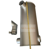 Muffler Silencer 4448414 Fits for Isuzu Engine 6BG1 Hitachi Excavator ZX225U ZX230 ZX240K ZX240LC - 3G ZX250 ZX270 ZX280LC ZX300W - Fab Heavy Parts