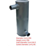 Silenziatore marmitta adatto per escavatore Case CX360B