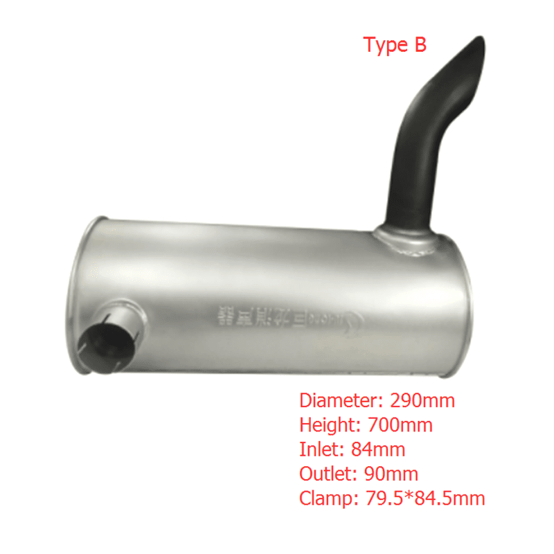 Muffler Silencer KRH1386 Fits for CASE Excavator CX210LR CX210 - Fab Heavy Parts
