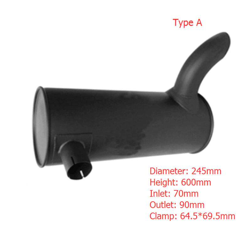 Muffler Silencer KRH1386 Fits for CASE Excavator CX210LR CX210 - Fab Heavy Parts