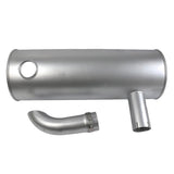 Muffler Silencer VOE14541655 with Clamp and 2Pcs U - Bolt Fits for Volvo Engine D12D Excavator EC330B EC330C EC360B EC360C EC460B EC460C EC360 EC460 EC380D EC480D - Fab Heavy Parts
