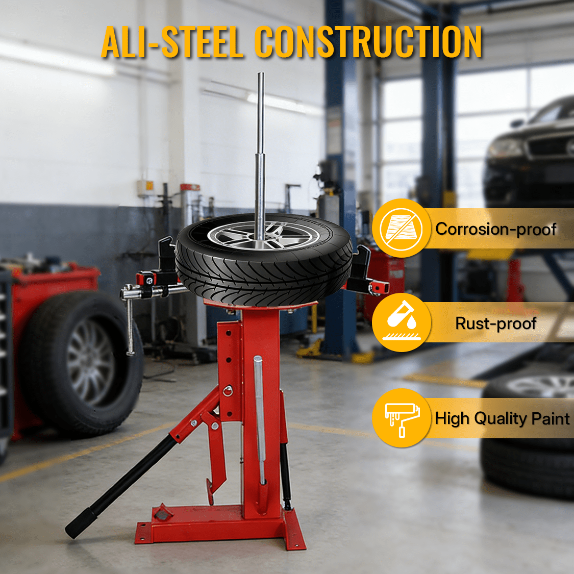 Multi Manual Tire Changer Portable Hand Tool Bead Breaker Changer 4" to 21" - Fab Heavy Parts