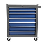 Multifunctional Mechanic Rolling Tool Chest Storage Cabinet with 7 - Drawer Wheels - Blue Gray - Fab Heavy Parts
