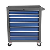 Multifunctional Mechanic Rolling Tool Chest Storage Cabinet with 7 - Drawer Wheels - Blue Gray - Fab Heavy Parts