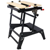 Multifunctional Portable Foldable Workbench Holds Up to 550 Lbs with Adjustable Jaws Vertical Clamping and Four Adjustable Rotating Pins - Fab Heavy Parts