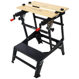 Multifunctional Portable Foldable Workbench Holds Up to 550 Lbs with Adjustable Jaws Vertical Clamping and Four Adjustable Rotating Pins - Fab Heavy Parts