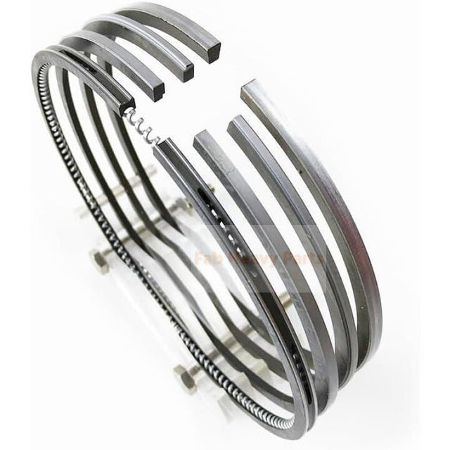 New 6 Sets Piston Ring 1 - 12121 - 119 - 2 Fits For Isuzu Engine 6SD1T 6SD1 - Fab Heavy Parts
