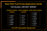 New Filter Fuel Pump 349 - 5327 3495327 Fits for CAT Caterpillar 236B3 242B3 246C 252B3 256C - Fab Heavy Parts