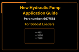 New Hydraulic Pump 6677581 Aftermarket Replacement For Bobcat Loaders 463 S100 T110 - Fab Heavy Parts
