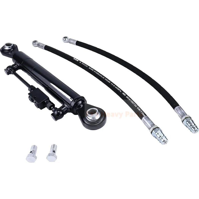 New Hydraulic Top Link Cat. 2 - 2 with Locking Block 22 3/8” - 33 1/2 with 2 x Hose 2 - Way Check Valve Hydraulic Cylinder Fits for Tractors Excavators - Fab Heavy Parts