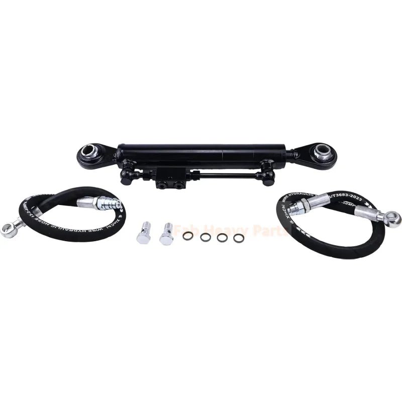 New Hydraulic Top Link Cat. 2 - 2 with Locking Block 22 3/8” - 33 1/2 with 2 x Hose 2 - Way Check Valve Hydraulic Cylinder Fits for Tractors Excavators - Fab Heavy Parts