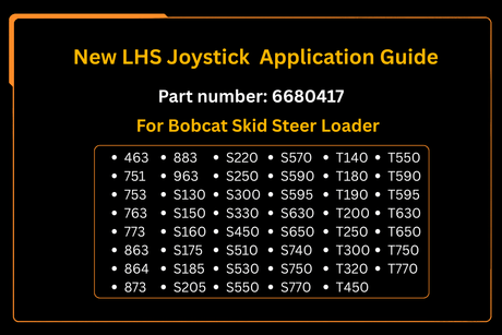 New LHS Joystick 6680417 Aftermarket Replacement For Bobcat 463 751 753 773 863 963 S130 S150 S160 - Fab Heavy Parts