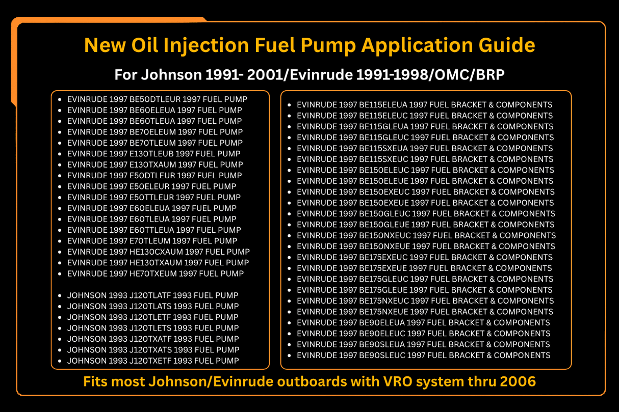 New Oil Injection Fuel Pump 5007420 5007422 Fits For Johnson Evinrude Outboard VRO - Fab Heavy Parts