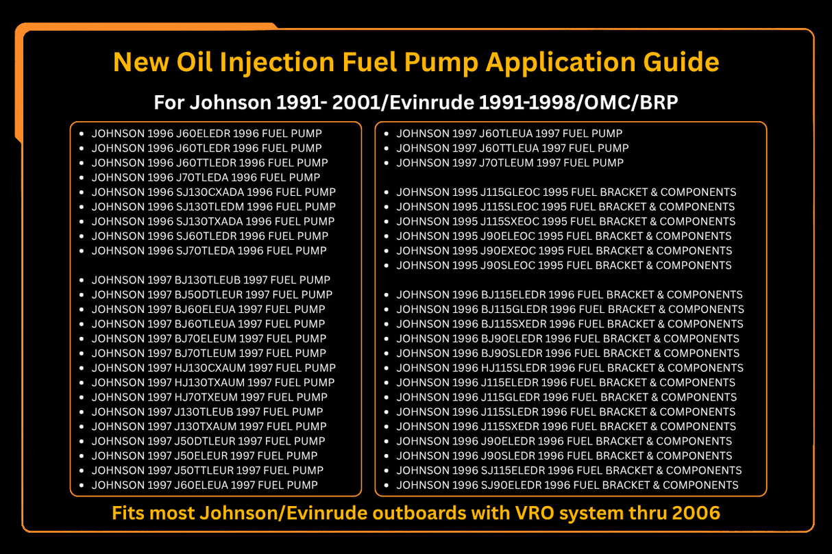 New Oil Injection Fuel Pump 5007420 5007422 Fits For Johnson Evinrude Outboard VRO - Fab Heavy Parts