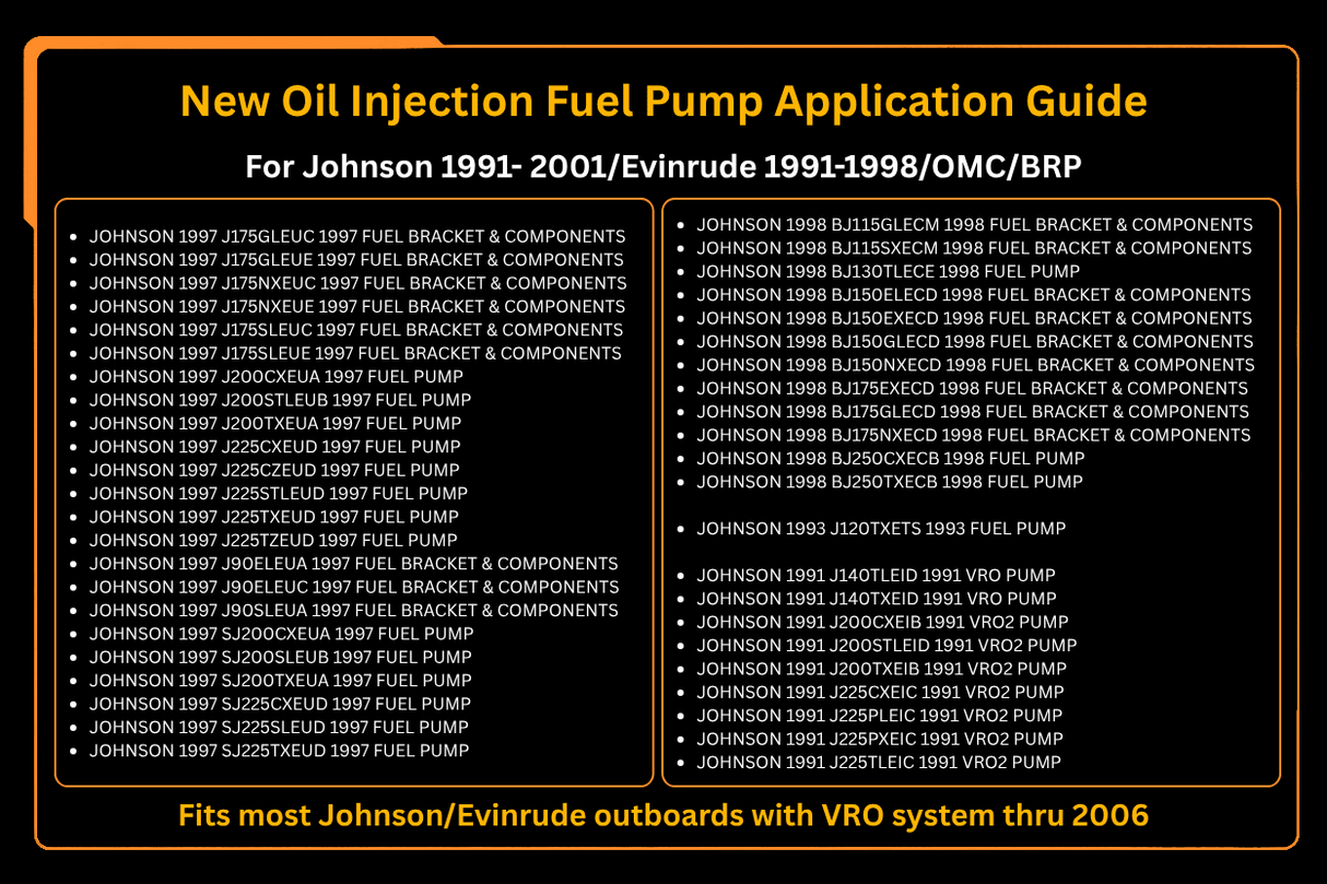 New Oil Injection Fuel Pump 5007420 5007422 Fits For Johnson Evinrude Outboard VRO - Fab Heavy Parts