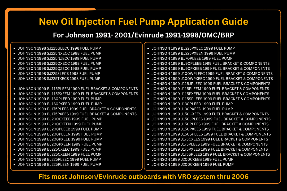 New Oil Injection Fuel Pump 5007420 5007422 Fits For Johnson Evinrude Outboard VRO - Fab Heavy Parts