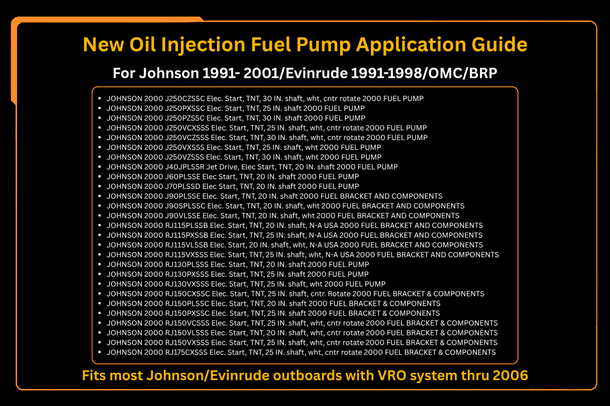 New Oil Injection Fuel Pump 5007420 5007422 Fits For Johnson Evinrude Outboard VRO - Fab Heavy Parts