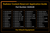 New Radiator Coolant Reservoir 4130139 for Hitachi EX120 - 5 EX100 - 3 EX200 - 5 EX350 - 5 Fits for John Deere 270C LC - Fab Heavy Parts