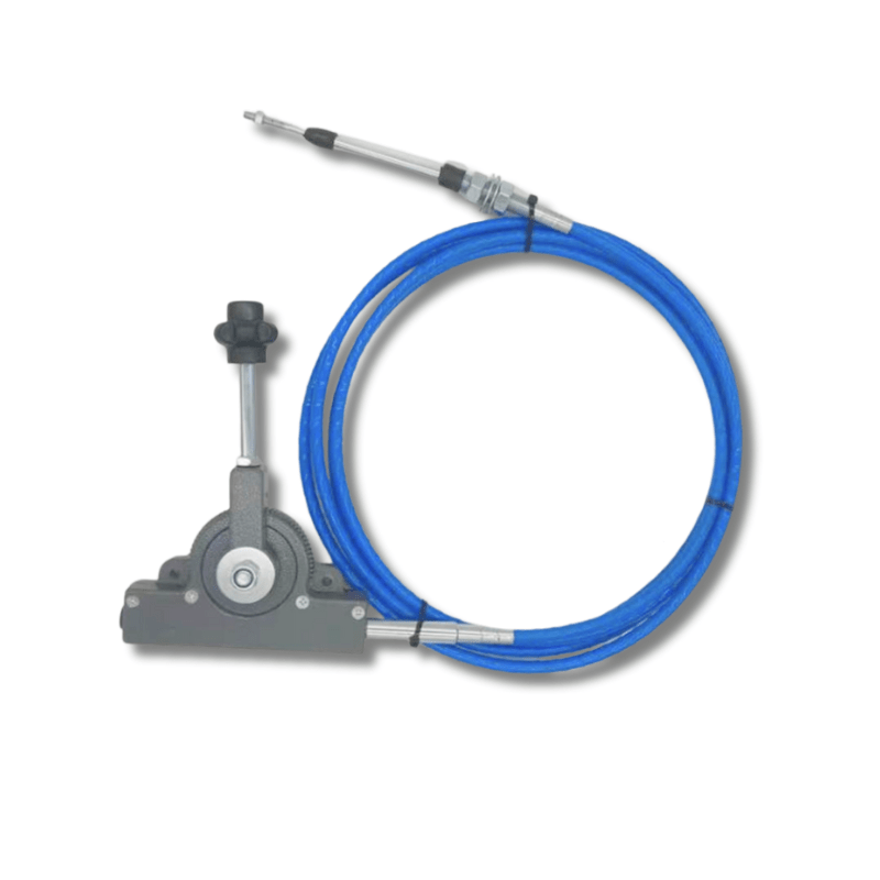New Throttle Cable With Control Handle for Excavators Loaders Tractors - Blue - Fab Heavy Parts