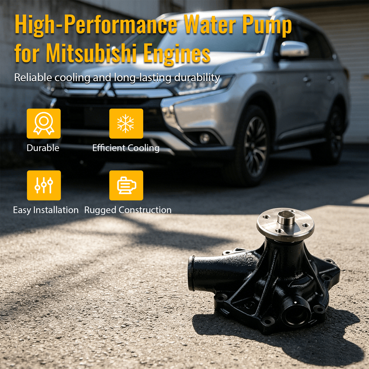 New Water Pump ME995303 for Mitsubishi 6D16 6D14 Engine Final clearance - Fab Heavy Parts