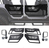 Off - Road Steel Tubular Door with Side View Mirror for 2007 - 2018 Jeep Wrangler JK 4 - Door - Fab Heavy Parts