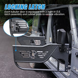 Off - Road Steel Tubular Door with Side View Mirror for 2007 - 2018 Jeep Wrangler JK 4 - Door - Fab Heavy Parts