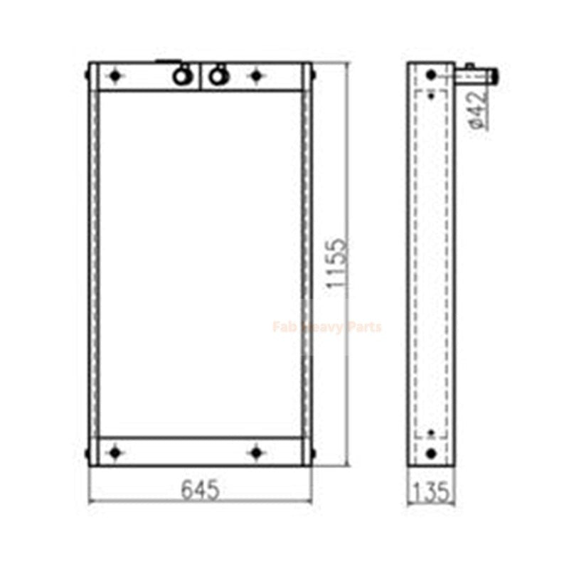 Enfriador de aceite hidráulico 11N7-40031 para excavadora Hyundai R250LC-7