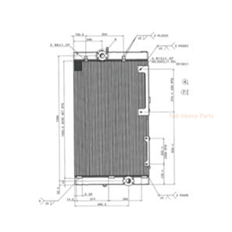 Hydraulic Oil Cooler 11QA-40212 for Hyundai Excavator R360LC-9