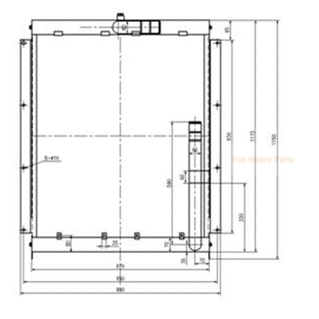 Hydraulic Oil Cooler 13C0000-2 for Doosan Excavator S290LC-V S290LL