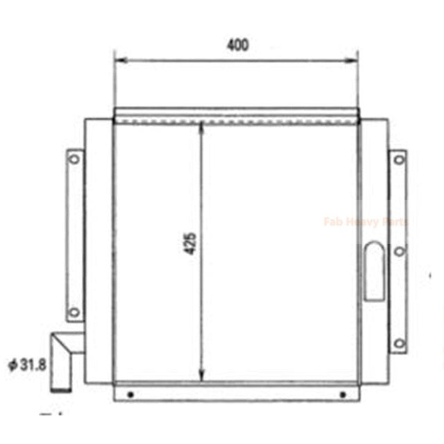 Hydraulic Oil Cooler 2452U221S3 for Kobelco SK003 Excavator