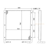 Hydraulic Oil Cooler 2452U387S8 for Kobelco Excavator SK04-N2 SK045-N2 K905LC-II