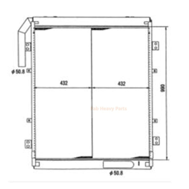 Hydraulic Oil Cooler 2452U660S22 for Kobelco SK300-2 SK300 Excavator