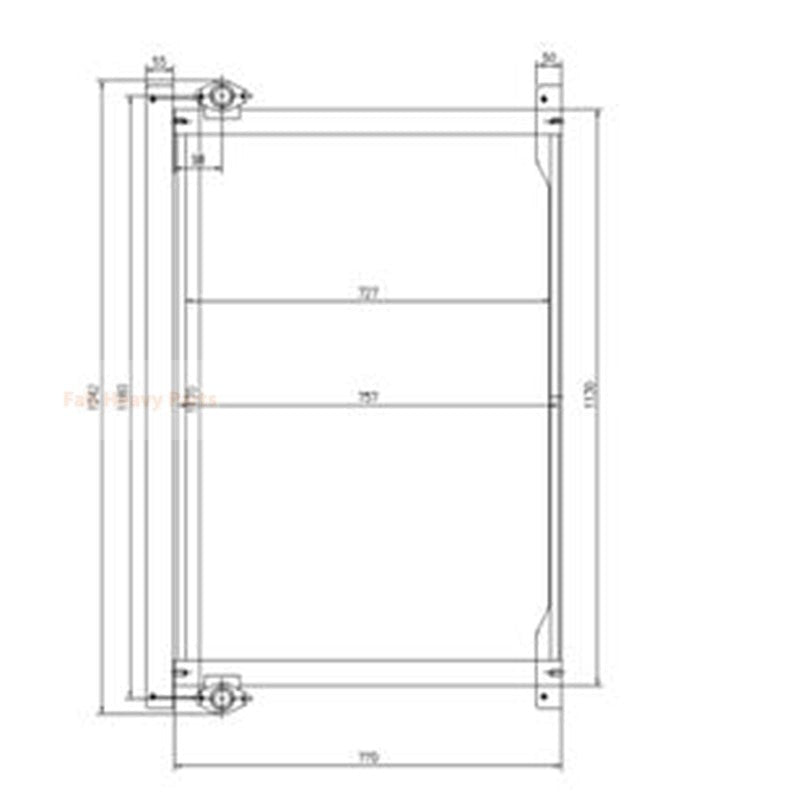 Hydraulic Oil Cooler 4682425 for Hitachi Excavator EX1200-6