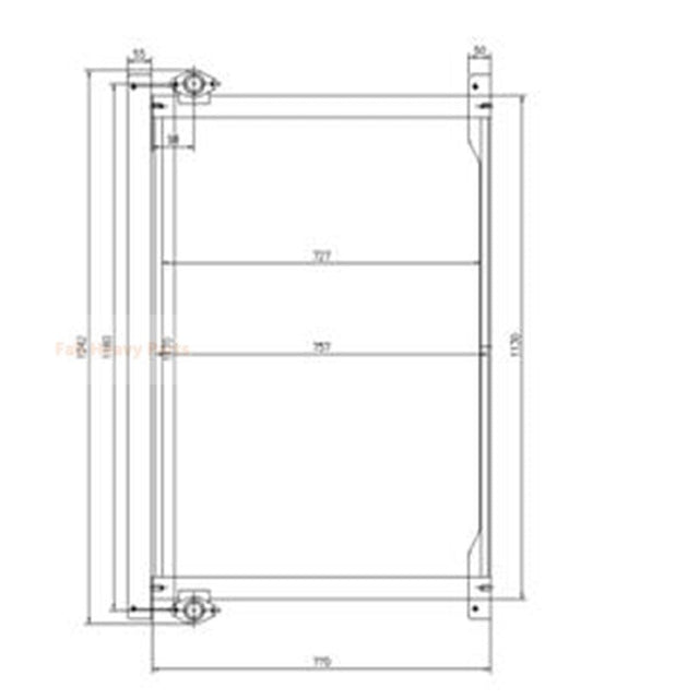 Hydraulic Oil Cooler 4682425 for Hitachi Excavator EX1200-6