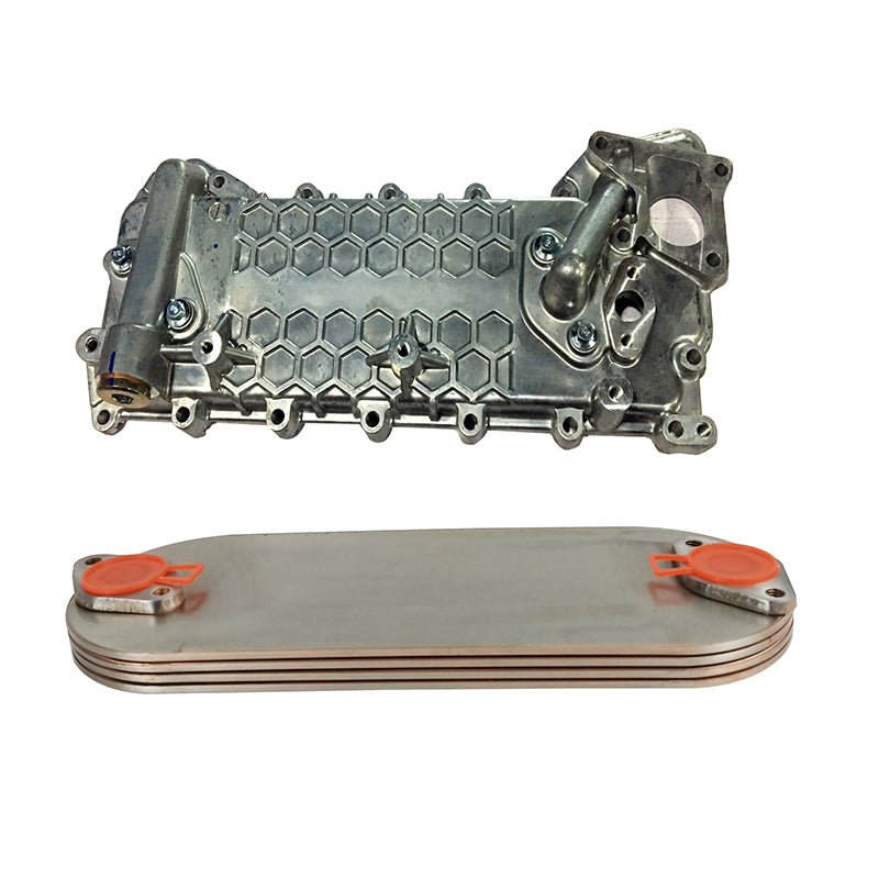 Oil Cooler Core & Cover 8980853125 8973341002 for Isuzu Engine 4HK1 Fits for John Deere Excavator 245GLC 225DLC 230GW 220DW 190GW 190DW - Fab Heavy Parts