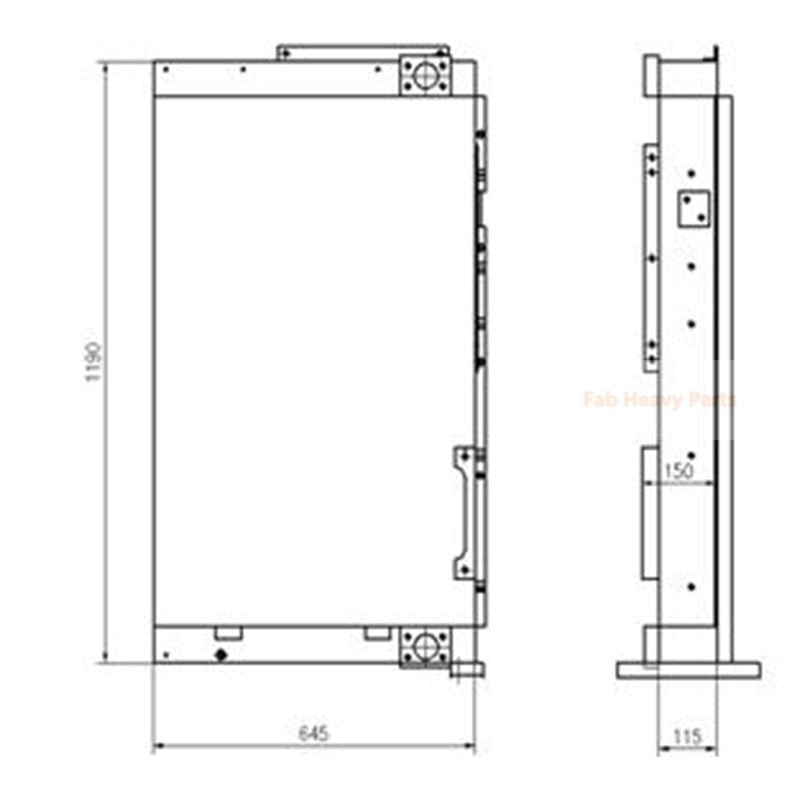 Hydraulic Oil Cooler K9002111 for Doosan Excavator DX340LC