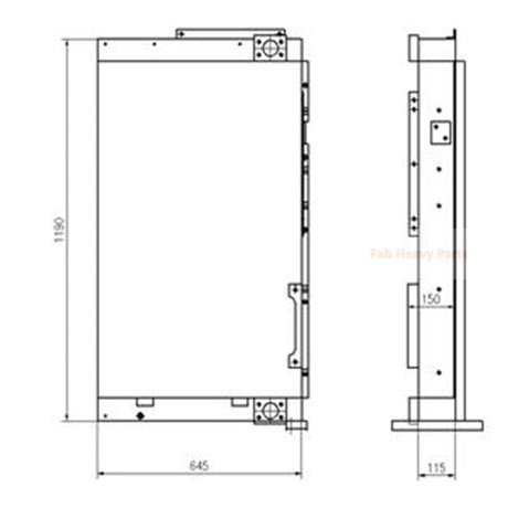Hydraulic Oil Cooler K9002111 for Doosan Excavator DX340LC