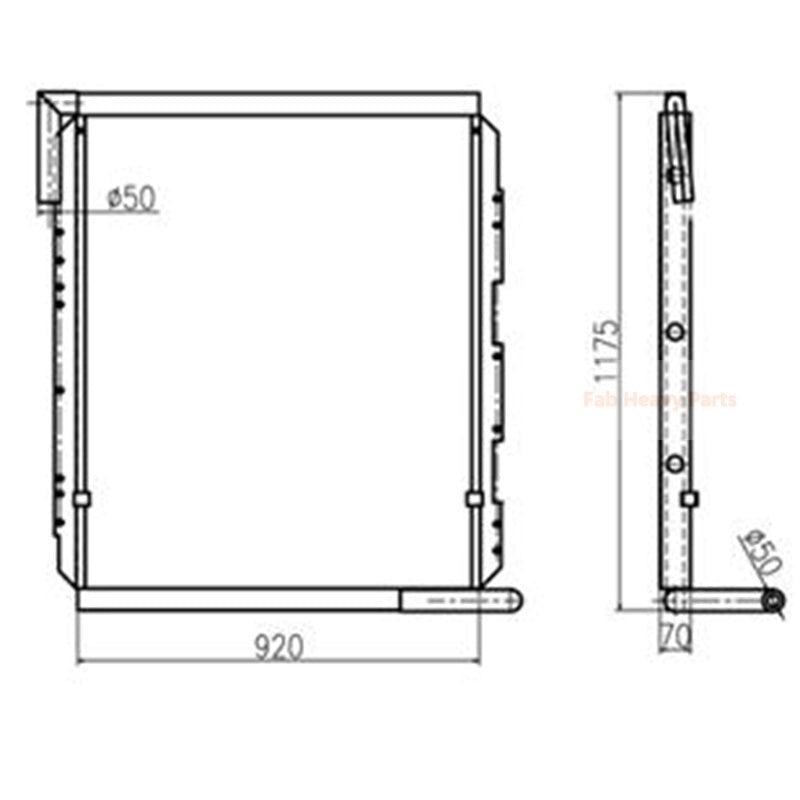 Hydraulic Oil Cooler LB05P00012S002 for Kobelco SK290-6E Excavator