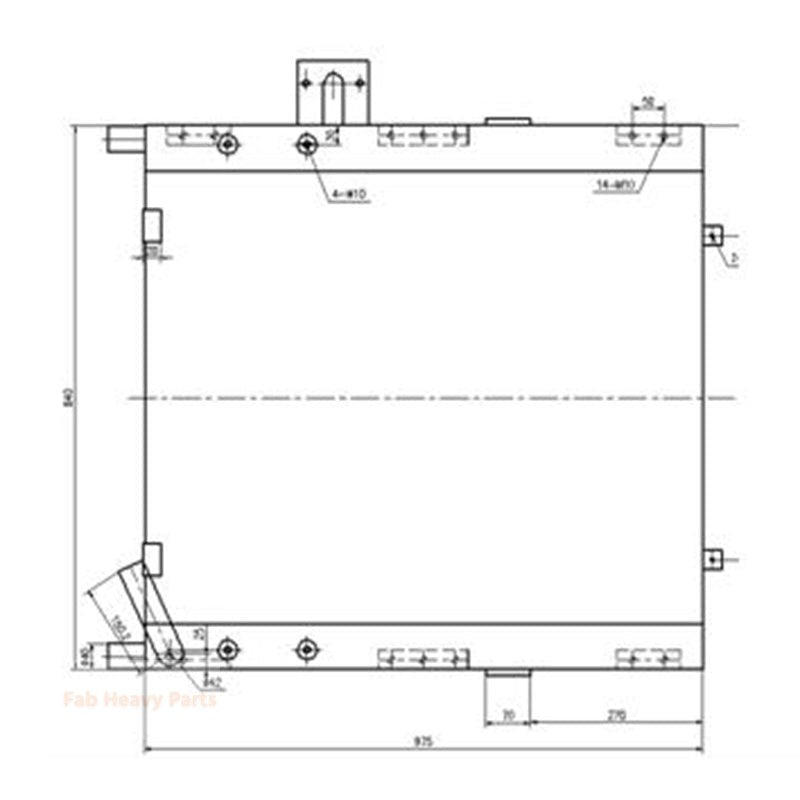 Hydraulic Oil Cooler LNG0171 for Sumitomo Excavator SH200A1