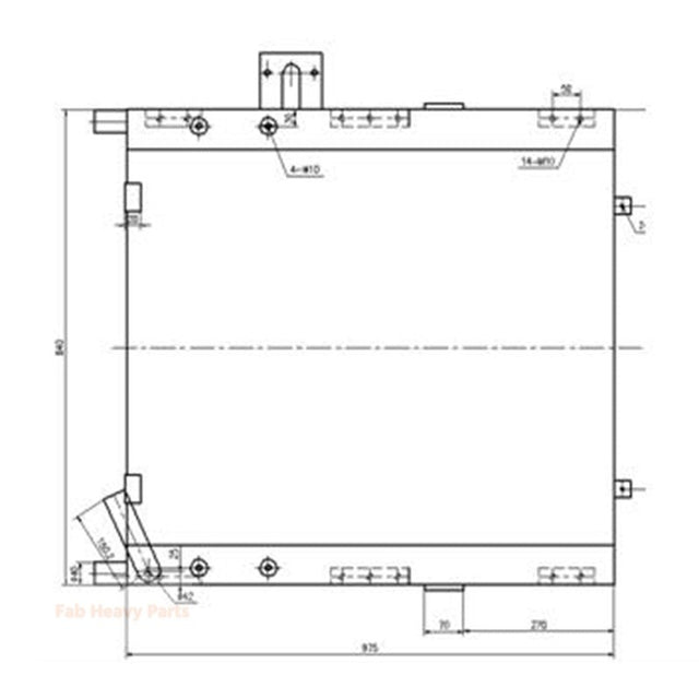 Hydraulic Oil Cooler LNG0171 for Sumitomo Excavator SH200A1