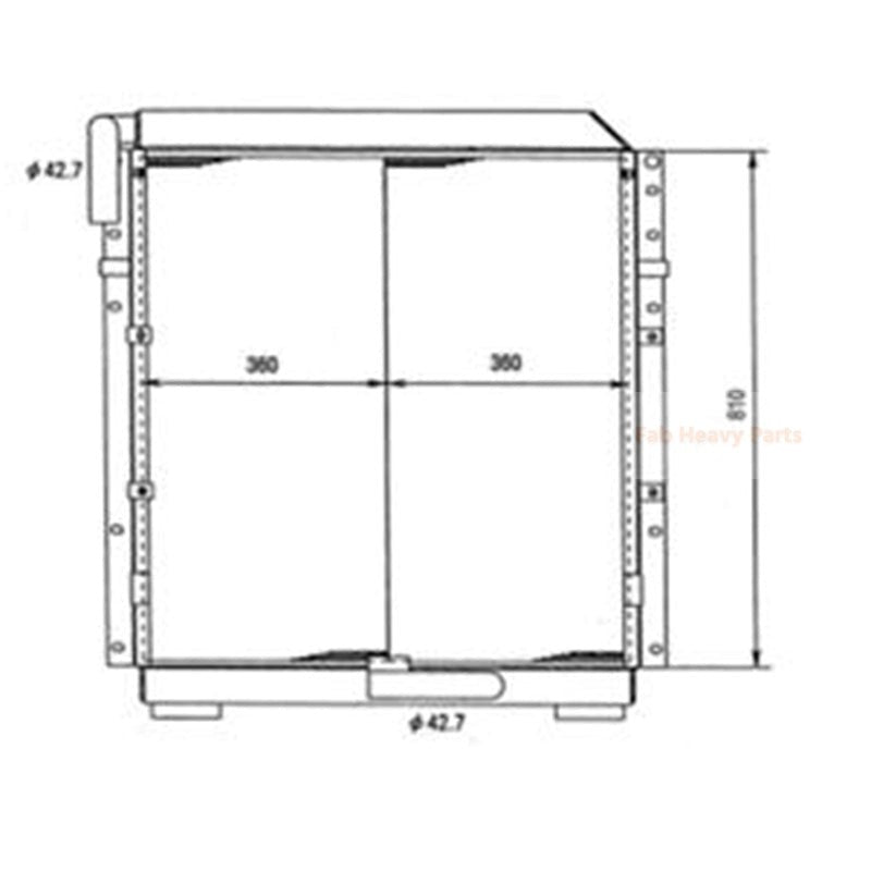 Hydraulic Oil Cooler YN05P00007S002 for Kobelco Excavator SK200 SK200LC