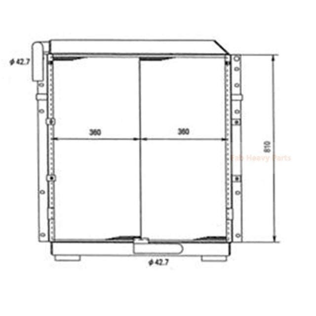 Hydraulic Oil Cooler YN05P00007S002 for Kobelco Excavator SK200 SK200LC