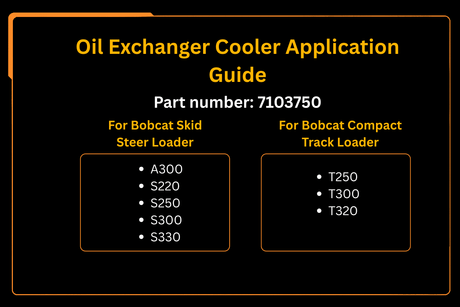 Oil Exchanger Cooler 7103750 Aftermarket Replacement For Bobcat Loader A300 S220 S250 S300 S330 T250 T300 T320 - Fab Heavy Parts