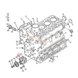 Pompe à huile 15471-35010 pour Kubota Excavator KH-101 KH-151 KX101 KX151 Tracteur L2500DT L2500F L2850DT