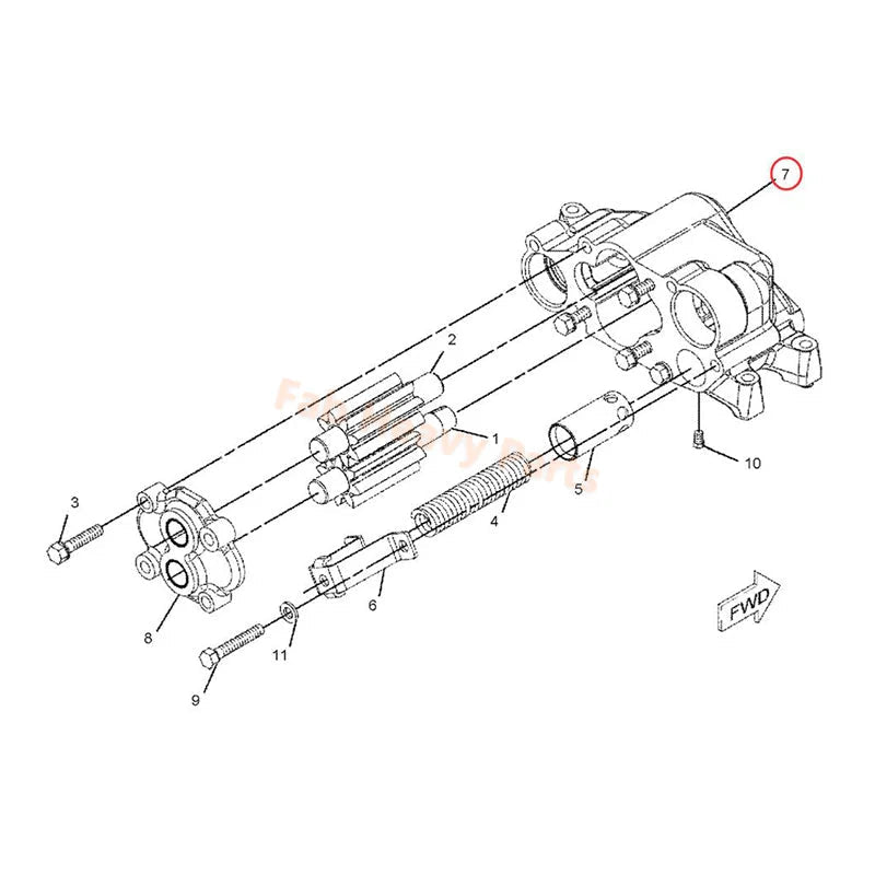 Oil Pump 161 - 4111 1614111 Fits for Caterpillar CAT 3406 3406B 3406C 3406E 621B 621E 621F 623B 623E 623F - Fab Heavy Parts