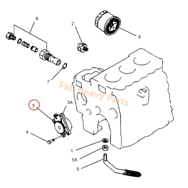 Oil Pump 199 - 2233 1992233 for Mitsubishi Engine S3L2 Fits for Caterpillar CAT Excavator 302.5C 303 304 - Fab Heavy Parts