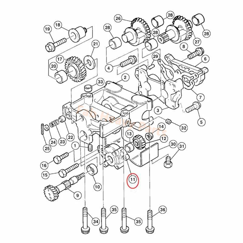 Oil Pump 293177A1 Fits for Case Tractor c100 c70 c80 c90 cx100 cx70 cx80 cx90 mx100c mx80c mx90c