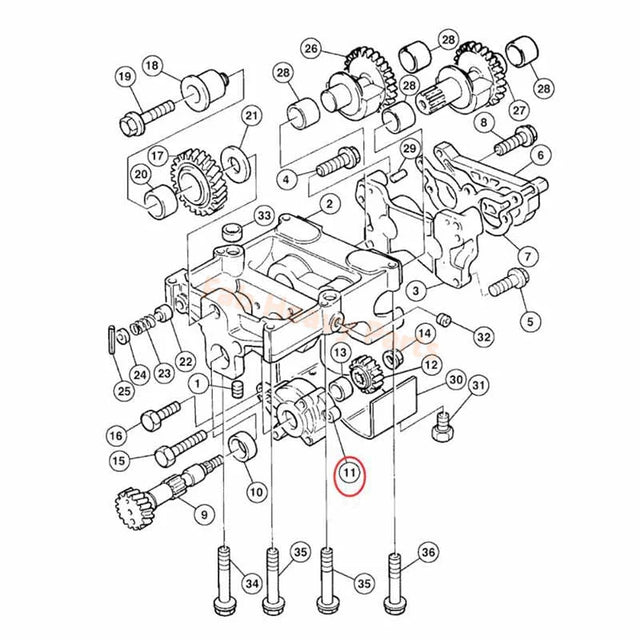 Oil Pump 293177A1 Fits for Case Tractor c100 c70 c80 c90 cx100 cx70 cx80 cx90 mx100c mx80c mx90c