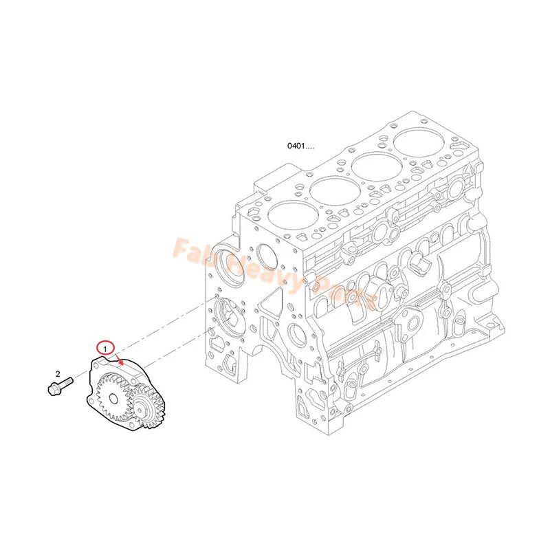 Oil Pump 4897480 Fits for CASE Windrower WDX1002S WDX1202 WDX1202S Loader 430 440 - Fab Heavy Parts